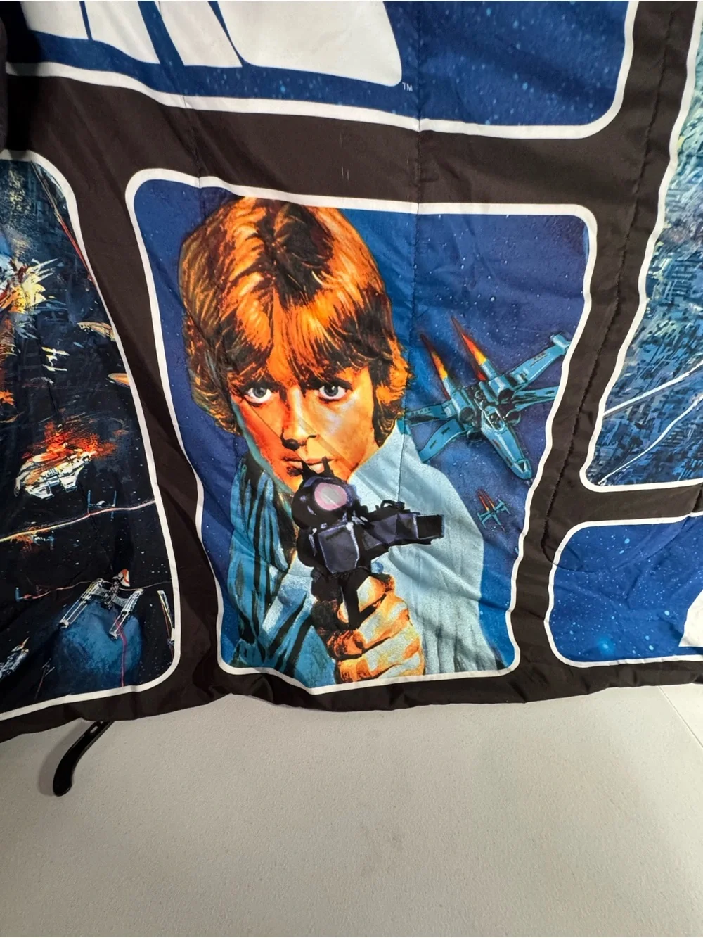 Star Wars Blue Graphic Comforter with Character Panels